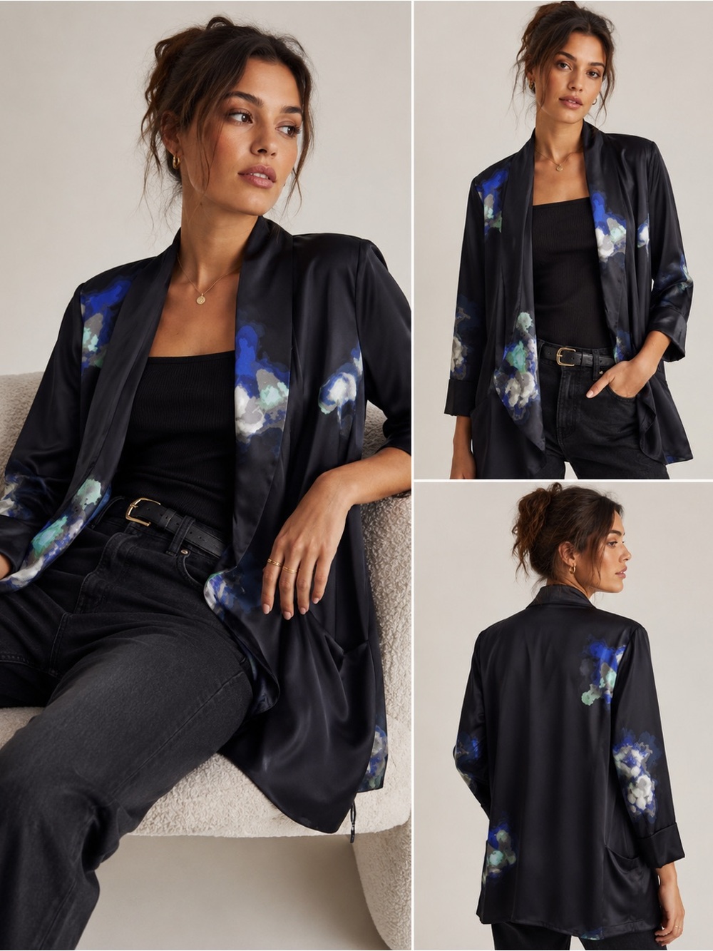 Aritzia 💯 Silk Floral Jacket